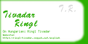 tivadar ringl business card